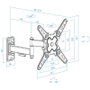 Tooq Soporte de Pared Articulado LP1344TN-B para Pantallas 13-43 pulgadas